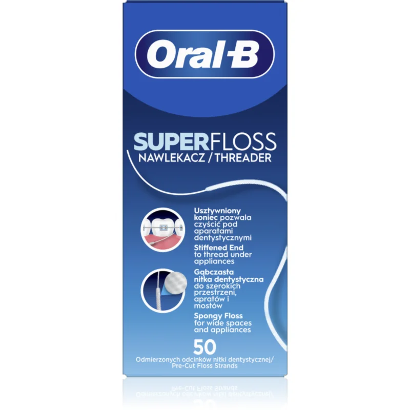 Oral-B Super Floss дентален концец за брекети и импланти