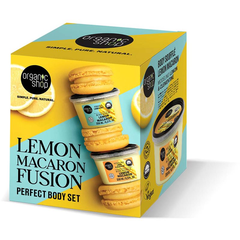 Organic Shop Lemon Macaron Fusion подаръчен комплект - Комплект - Сравни цени от 1 магазин с безплатна доставка