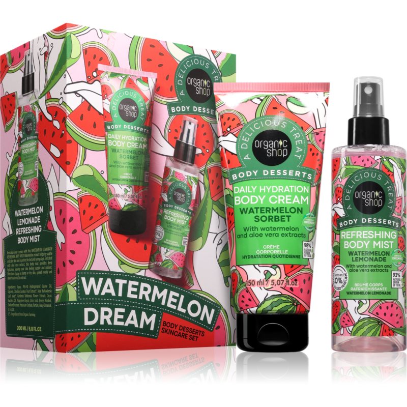 Organic Shop Watermelon Dream Body Desserts Skincare Set подаръчен комплект за тяло - Комплект - Сравни цени от 1 магазин с безплатна доставка