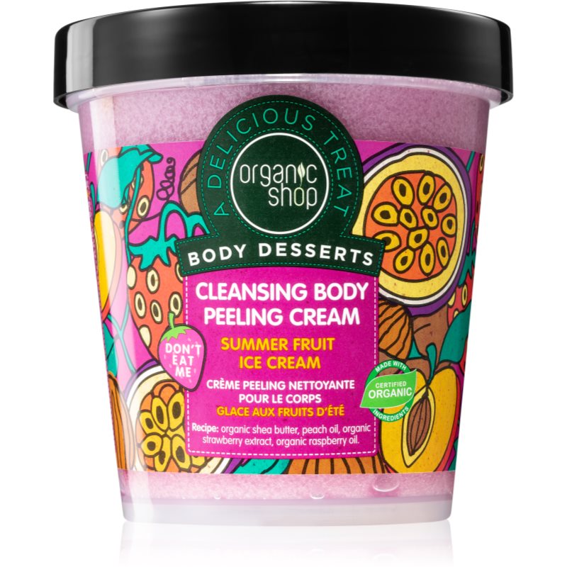 Organic Shop Organic Shop Body Desserts Summer Fruit Ice Cream почистващ пилинг крем - Унисекс парфюм 450мл - Сравни цени от 1 магазин с безплатна доставка