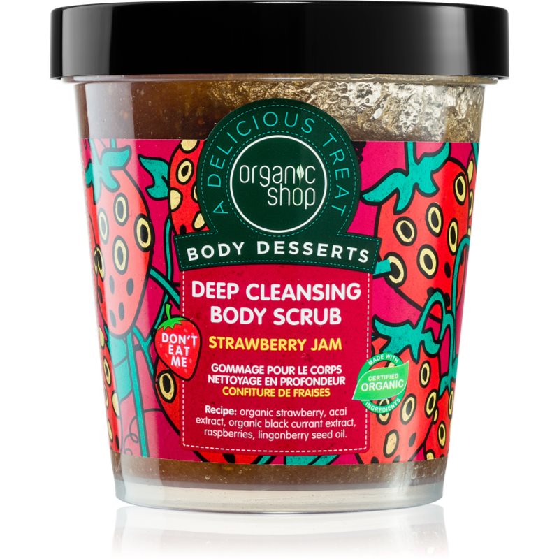 Organic Shop Organic Shop Body Desserts Strawberry Jam дълко почистващ пилинг за тяло - Унисекс парфюм 450мл - Сравни цени от 1 магазин с безплатна доставка