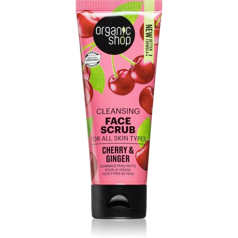 Organic Shop Organic Shop Ginger & Cherry почистващ пилинг за лице - Унисекс парфюм 75мл - Сравни цени от 1 магазин с безплатна доставка