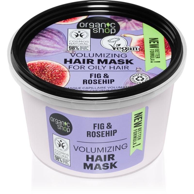 Organic Shop Organic Fig & Rosehip интензивна маска за блясък и мекота на косата