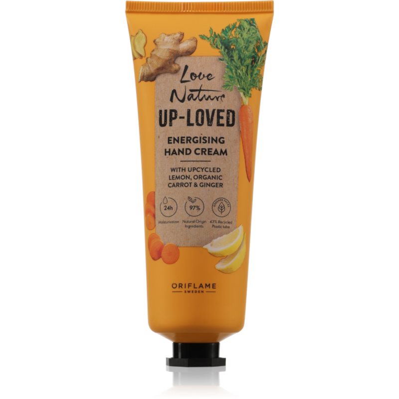 Oriflame Love Nature Up-Loved Upcycled Lemon & Organic Carrot & Ginger хидратиращ крем за ръце - Грижа за тяло - Сравни цени от 1 магазин с безплатна доставка