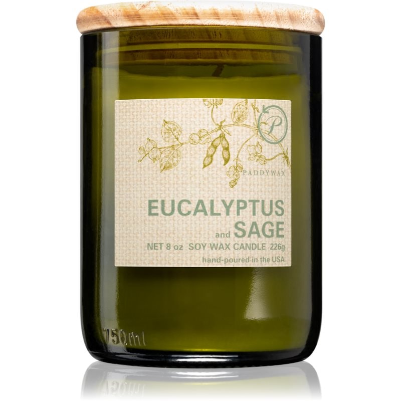 Paddywax Paddywax Eco Green Eucalyptus & Sage ароматна свещ 226 гр. - Унисекс парфюм 226мл - Сравни цени от 1 магазин с безплатна доставка