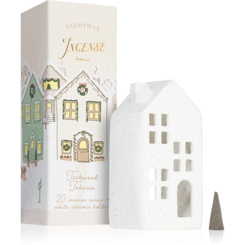 Paddywax Ceramic Village Teakwood Tobacco подаръчен комплект I
