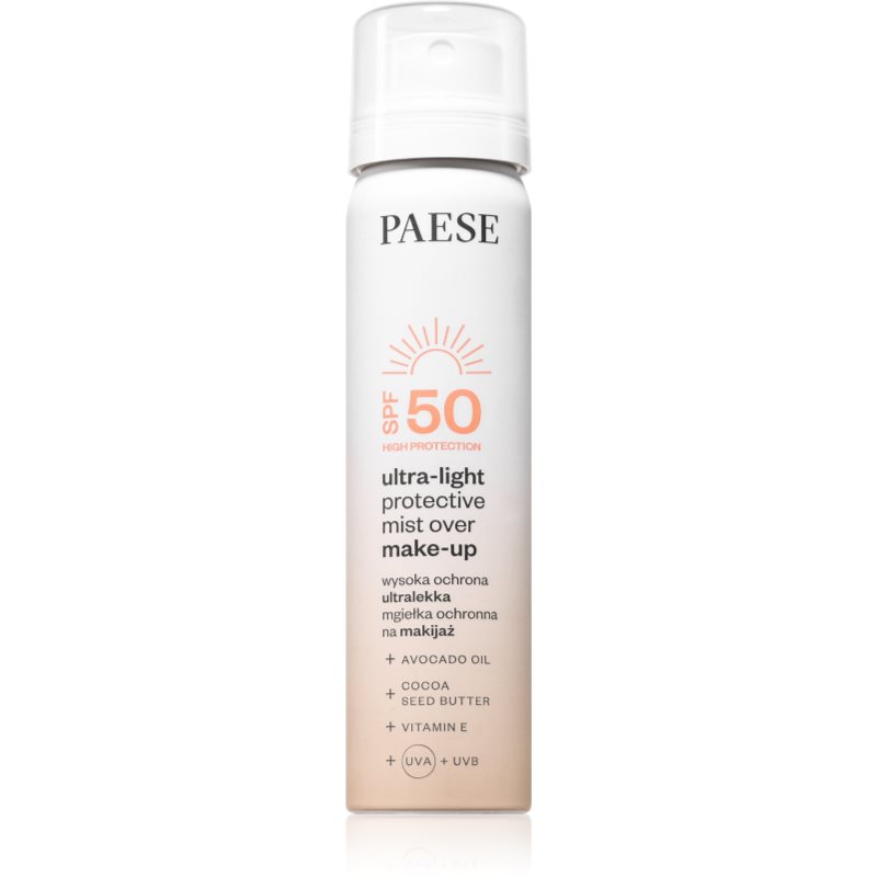 Paese Ultra-light Protective Mist Over Make-up фон дьо тен фиксатор SPF 50 - Грим - Сравни цени от 1 магазин с безплатна доставка
