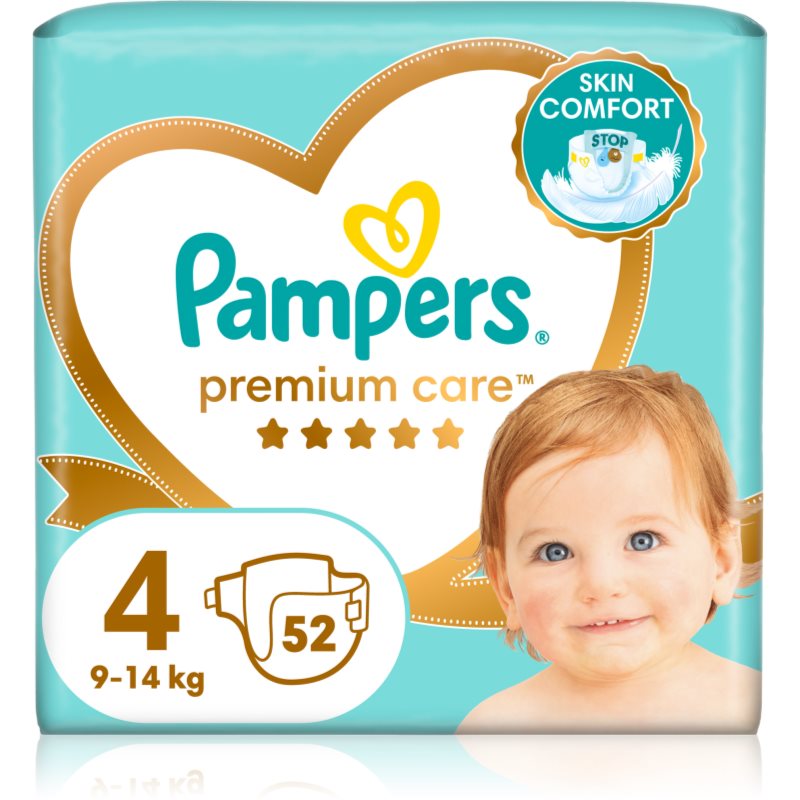 Pampers Premium Care Size 4 еднократни пелени 9-14 kg 52 бр. - Грижа за тяло - Сравни цени от 1 магазин с безплатна доставка