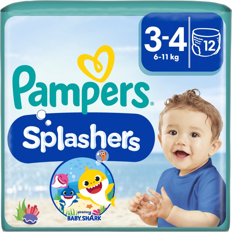 Pampers Pampers Splashers 3-4 еднократни пелени за плуване 6-11 kg - Унисекс парфюм 12мл - Сравни цени от 1 магазин с безплатна доставка