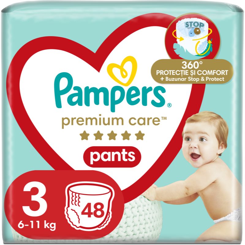 Pampers Premium Care Pants Size 3 пелени-гащички 6-11kg 48 бр. - Грижа за тяло - Сравни цени от 1 магазин с безплатна доставка
