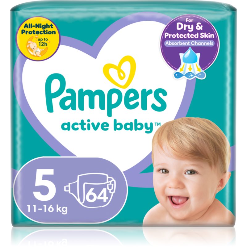 Pampers Active Baby Size 5 еднократни пелени 11-16 kg - За деца - Сравни цени от 1 магазин с безплатна доставка