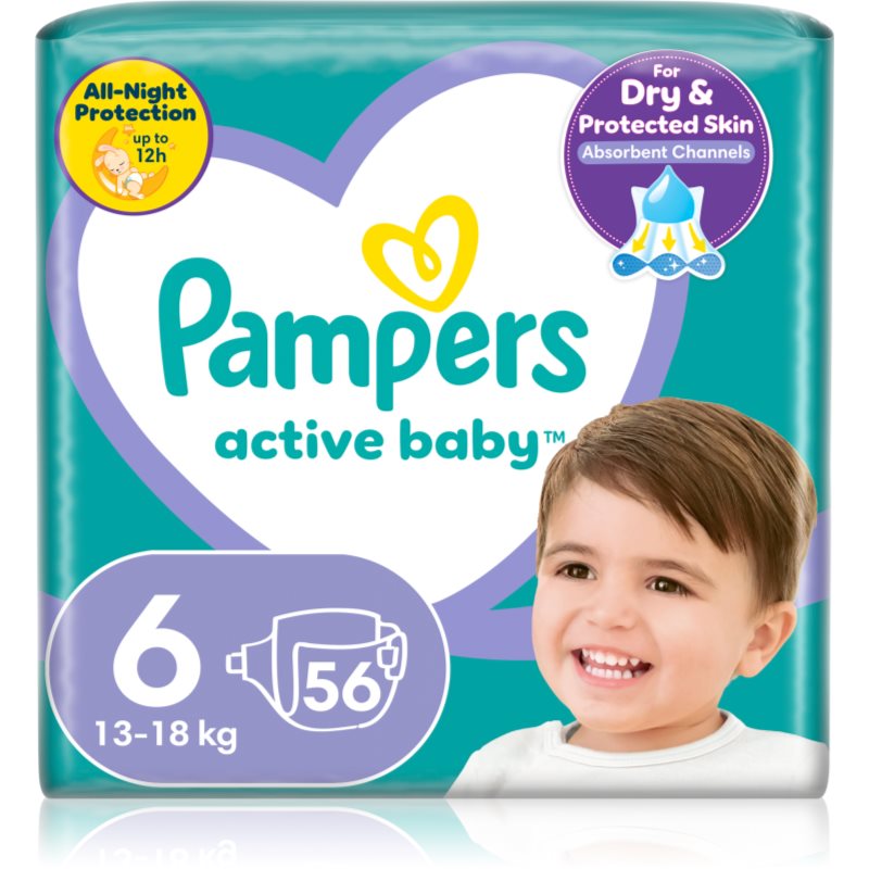 Pampers Active Baby Size 6 еднократни пелени 13-18 kg - За деца - Сравни цени от 1 магазин с безплатна доставка