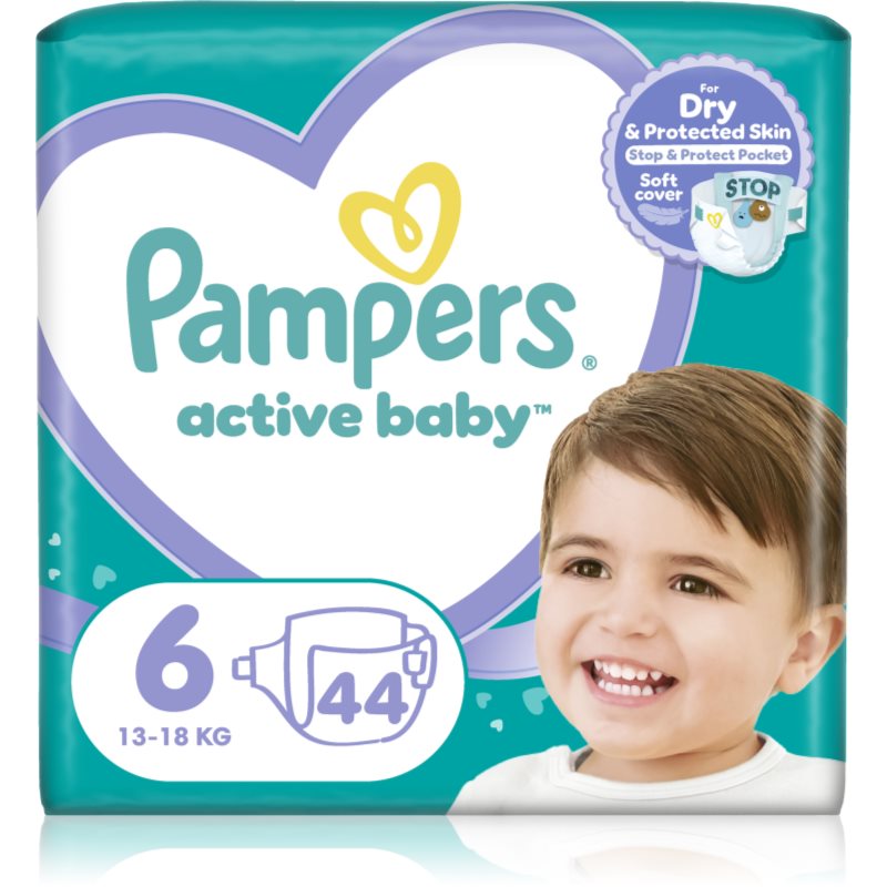 Pampers Active Baby Size 6 еднократни пелени 13-18 kg - За деца - Сравни цени от 1 магазин с безплатна доставка