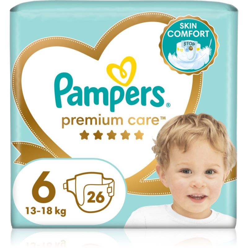 Pampers Premium Care Size 6 еднократни пелени 13-18 kg 26 бр.