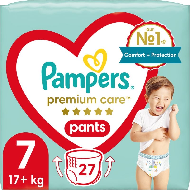 Pampers Premium Care Pants Size 7 еднократни пелени гащички 15+ kg