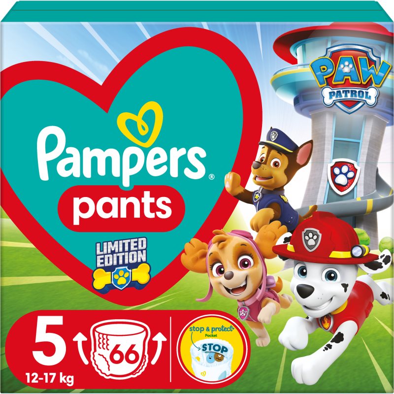 Pampers Pants Paw Patrol Size 5 еднократни пелени гащички 11-17 kg - За деца - Сравни цени от 1 магазин с безплатна доставка