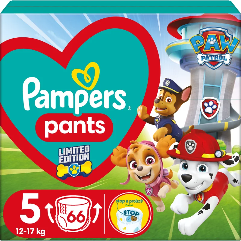 Pampers Pants Paw Patrol Size 5 еднократни пелени гащички 11-17 kg - За деца - Сравни цени от 1 магазин с безплатна доставка