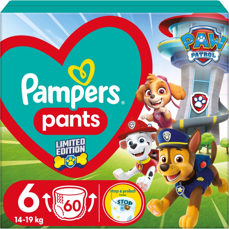 Pampers Pants Paw Patrol Size 6 еднократни пелени гащички 13-19 kg - За деца - Сравни цени от 1 магазин с безплатна доставка