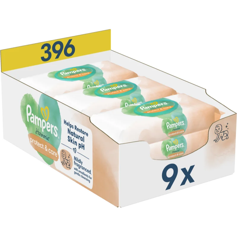 Pampers Harmonie Protect & Care мокри почистващи кърпички за деца с невен - Грижа за тяло - Сравни цени от 1 магазин с безплатна доставка