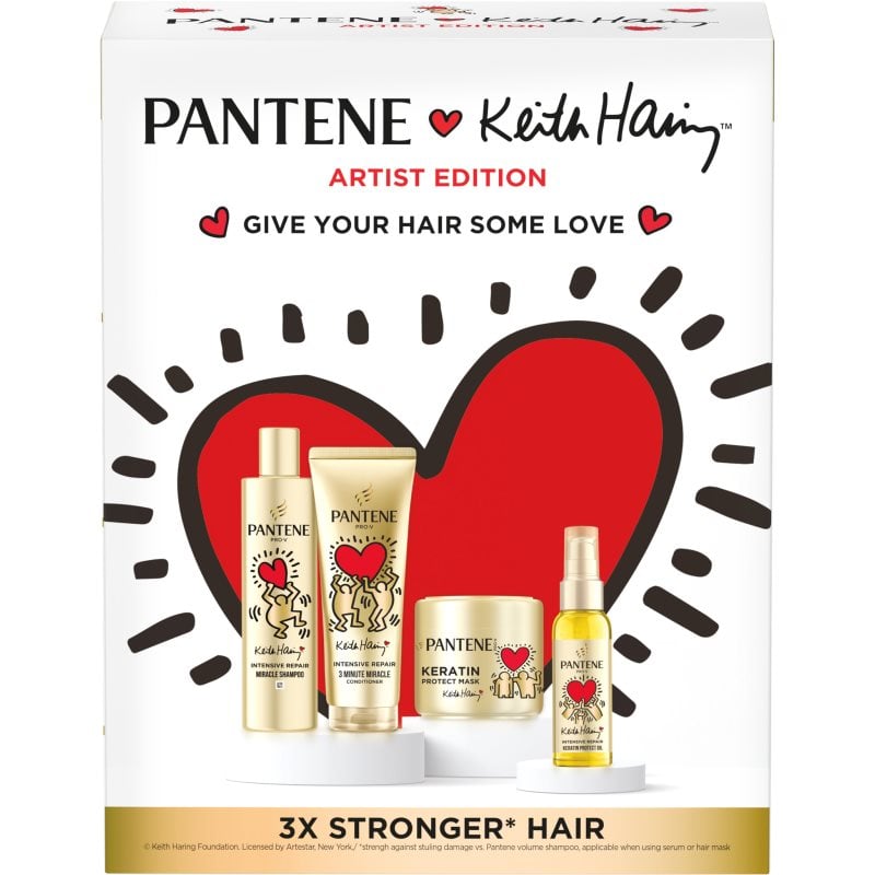 Pantene Keith Haring Artist Edition подаръчен комплект за увредена коса