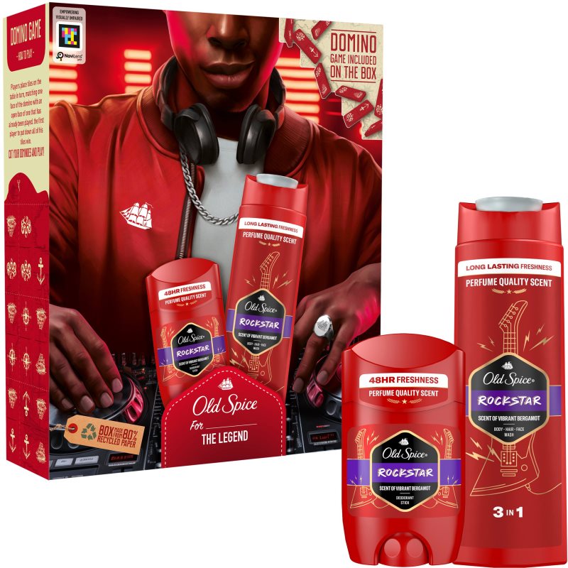Old Spice Old Spice RockStar For The Legend подаръчен комплект за мъже - Мъжки парфюм - Сравни цени от 1 магазин с безплатна доставка
