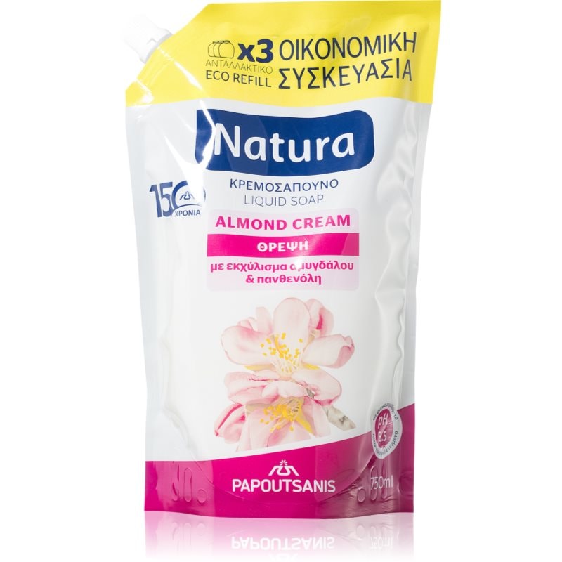 PAPOUTSANIS Natura Almond Cream течен сапун пълнител - Грижа за тяло - Сравни цени от 1 магазин с безплатна доставка