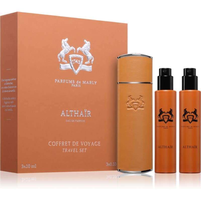 Parfums De Marly Althaïr Travel Set комплект за пътуване с калъфка за мъже - Комплект - Сравни цени от 1 магазин с безплатна доставка
