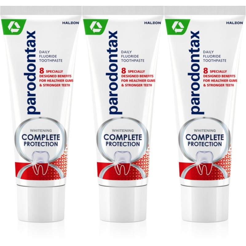 Parodontax Complete Protection Whitening избелваща паста за зъби с флуорид 3x