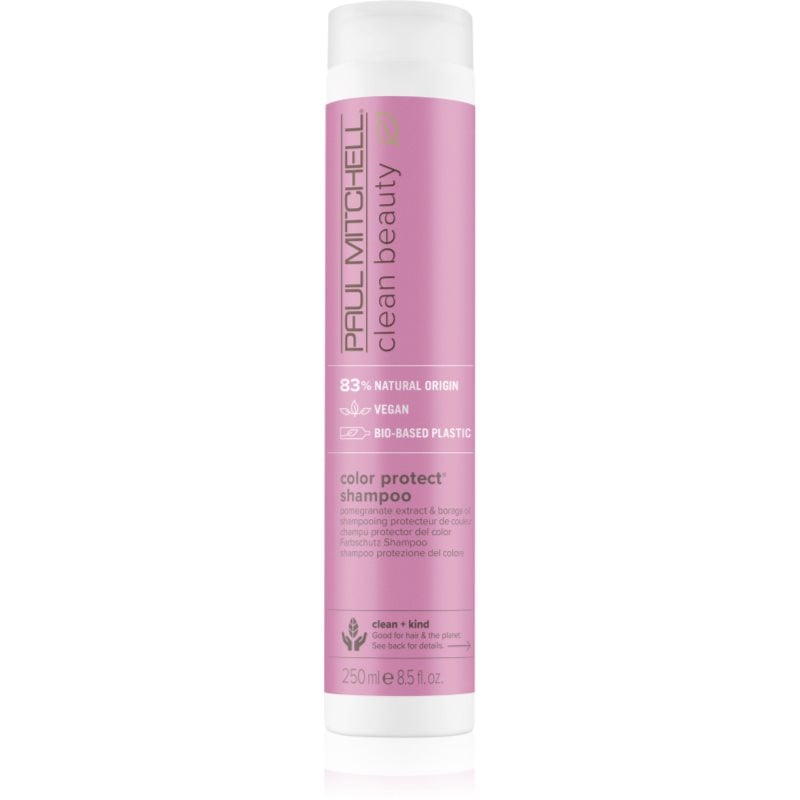 Paul Mitchell Clean Beauty Color Protect Shampoo лилав шампоан за изрусена коса, коса с кичури със студени руси нюанси