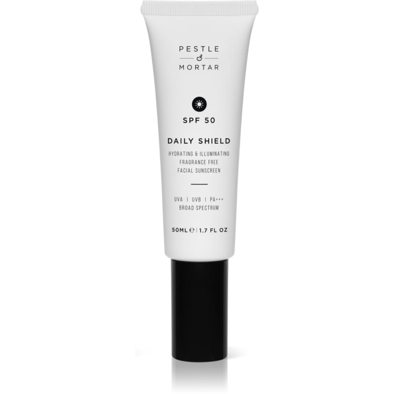Pestle & Mortar Daily Sheild озаряващ защитен крем SPF 50 - Грижа за тяло - Сравни цени от 1 магазин с безплатна доставка