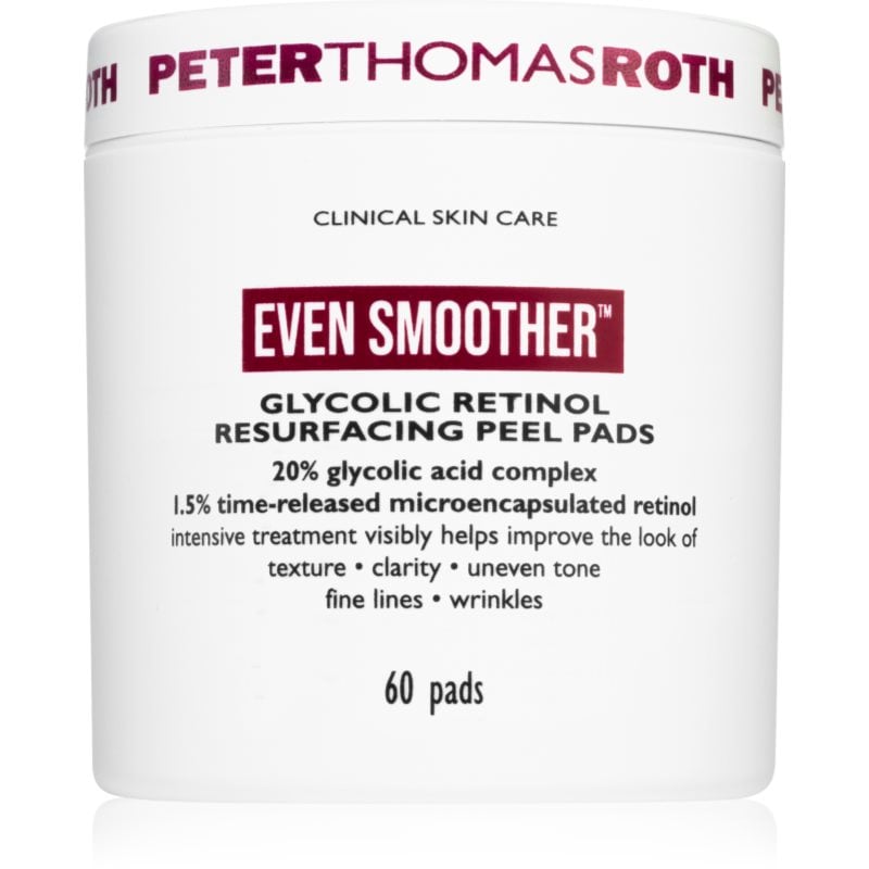 Peter Thomas Roth EVEN SMOOTHER™ Glycolic Retinol Resurfacing Peel Pads ексфолиращи тампони за лице за нощ
