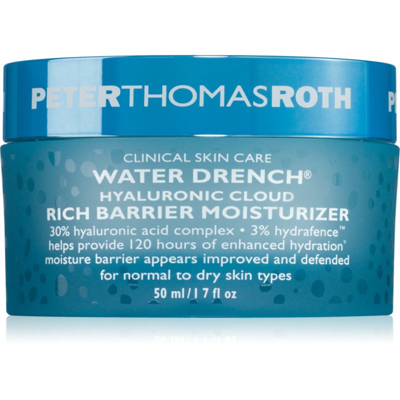 Peter Thomas Roth Peter Thomas Roth Water Drench Hyaluronic Cloud Rich Barrier Moisturizer гат хидратиращ крем възстановяващ кожната бариера - Унисекс парфюм 50мл - Сравни цени от 1 магазин с безплатна доставка