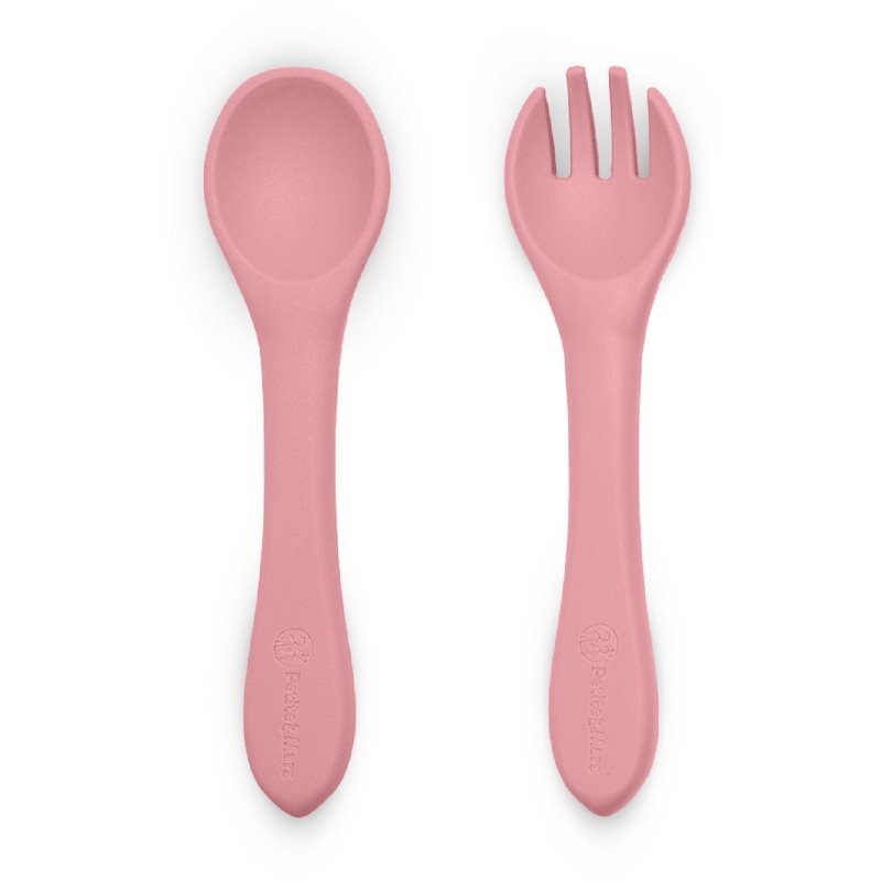 Petite & Mars Take & Match Silicone Cutlery прибор Dusty Rose 6 m+ - За деца - Сравни цени от 1 магазин с безплатна доставка