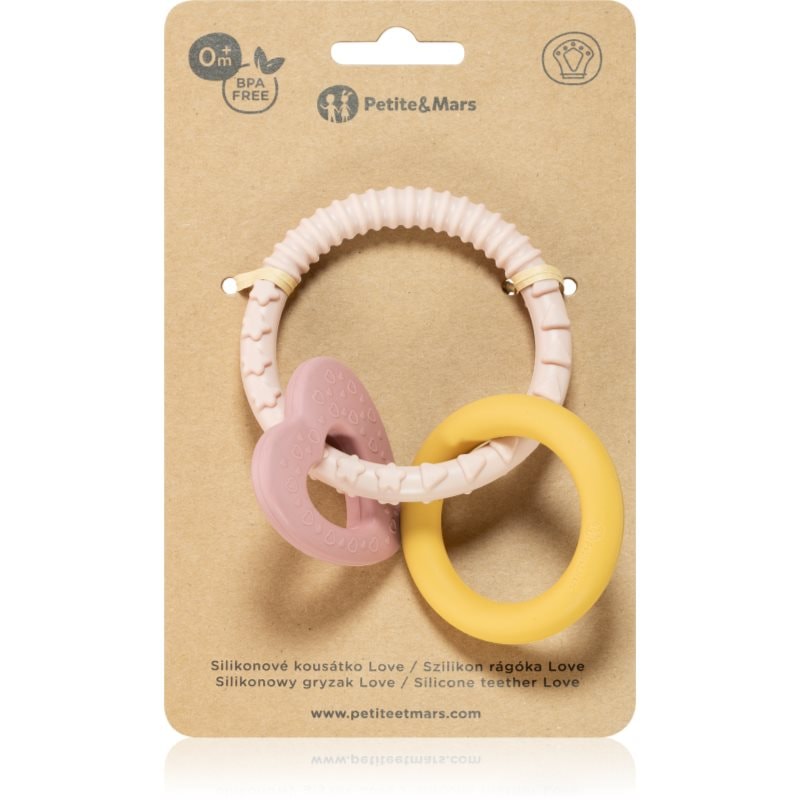 Petite & Mars Silicone teether гризалка Love 0 m+ - За деца - Сравни цени от 1 магазин с безплатна доставка