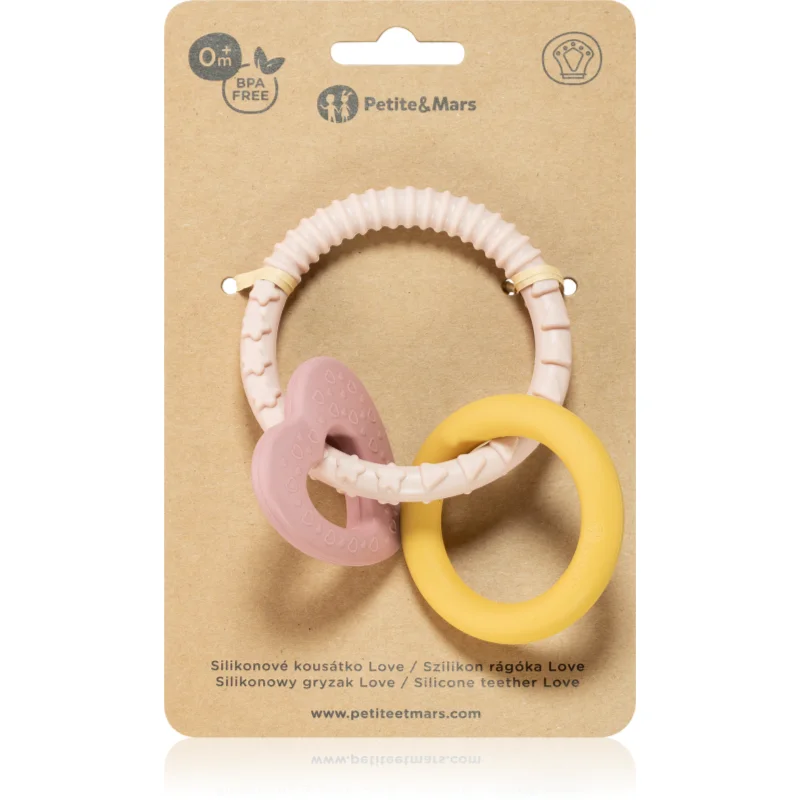 Petite & Mars Silicone teether гризалка Love 0 m+ - За деца - Сравни цени от 1 магазин с безплатна доставка