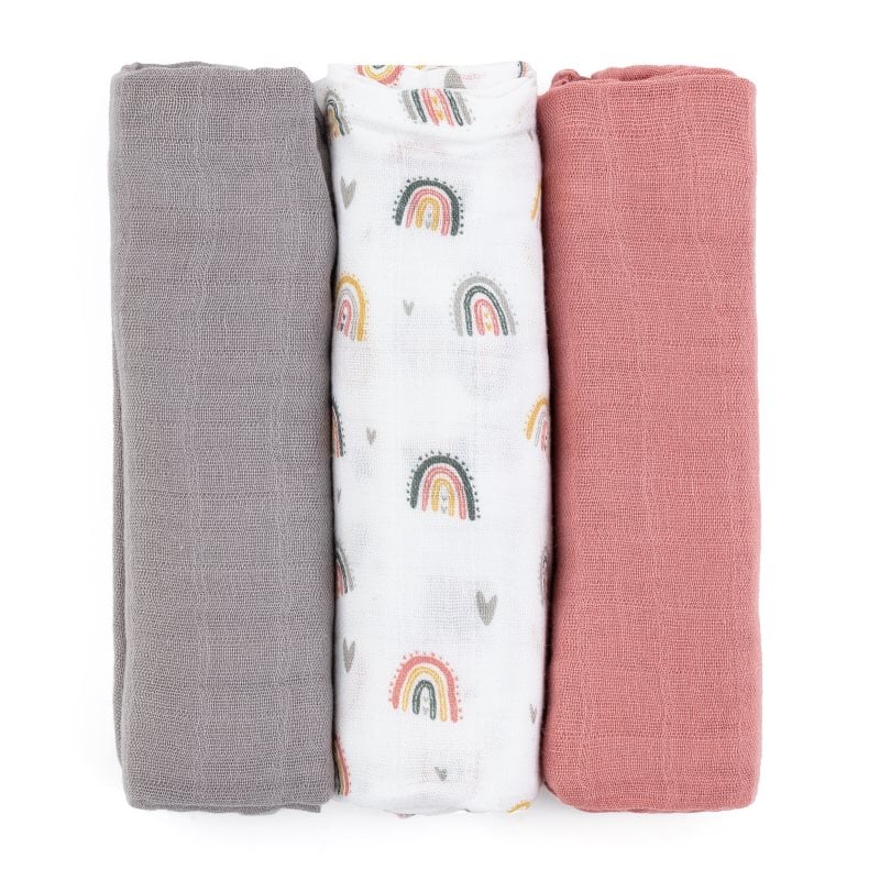Petite & Mars Moussy пелени от плат Rose Rainbows 68 x 68 cm