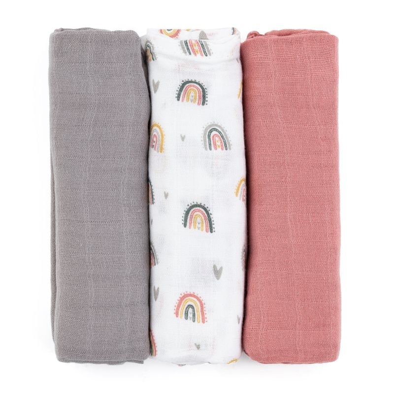 Petite & Mars Moussy пелени от плат Rose Rainbows 68 x 68 cm - За деца - Сравни цени от 1 магазин с безплатна доставка