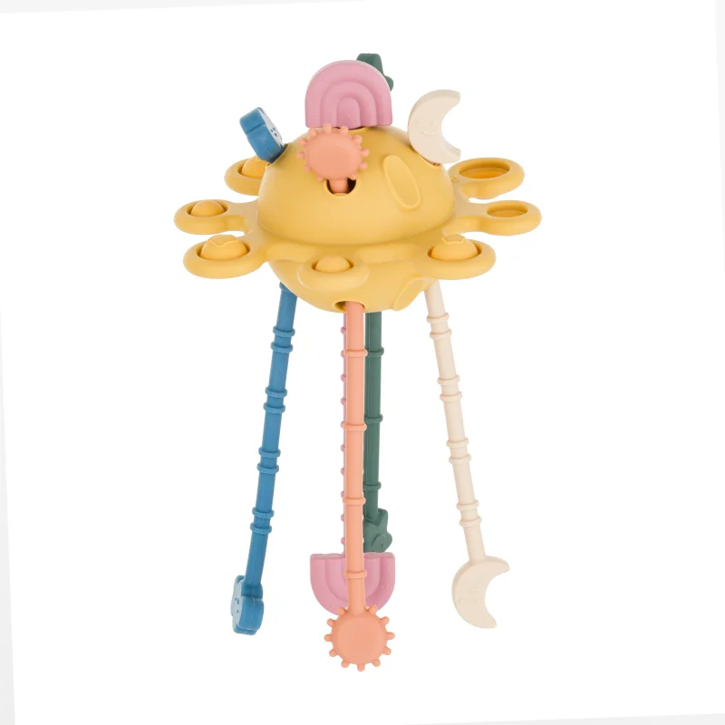 Petite & Mars Crazy planet играчка за подреждане 10 m+ Intense Ochre