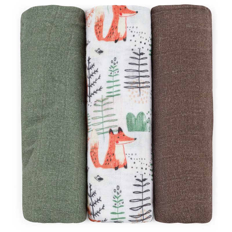 Petite & Mars Moussy пелени от плат Forest Fox 68 x 68 cm - За деца - Сравни цени от 1 магазин с безплатна доставка