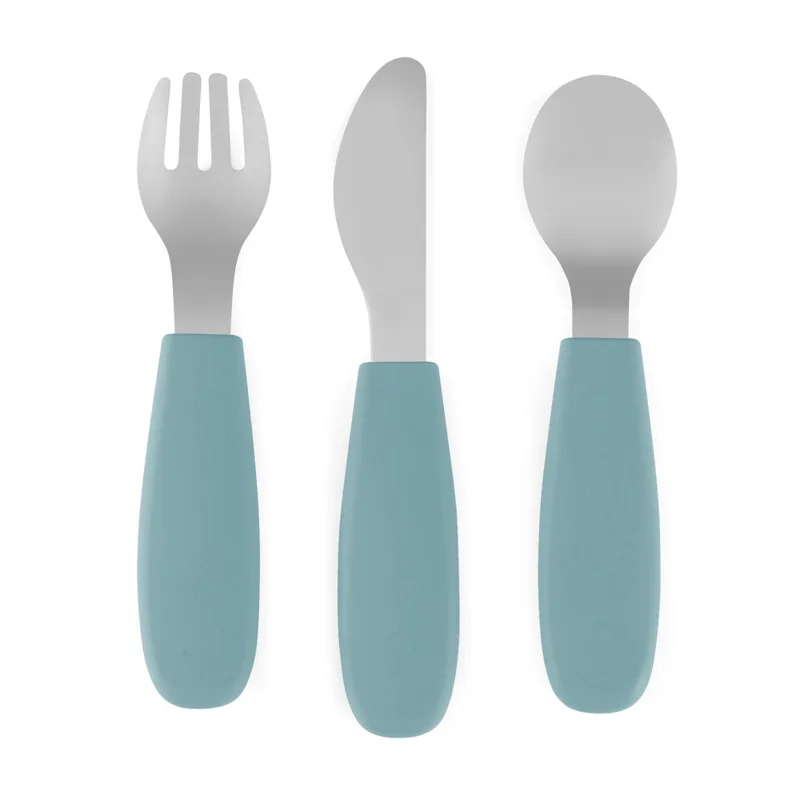 Petite & Mars Take & Match Stainless Steel Cutlery Set прибор за деца Frosted Sky 12m+ - За деца - Сравни цени от 1 магазин с безплатна доставка
