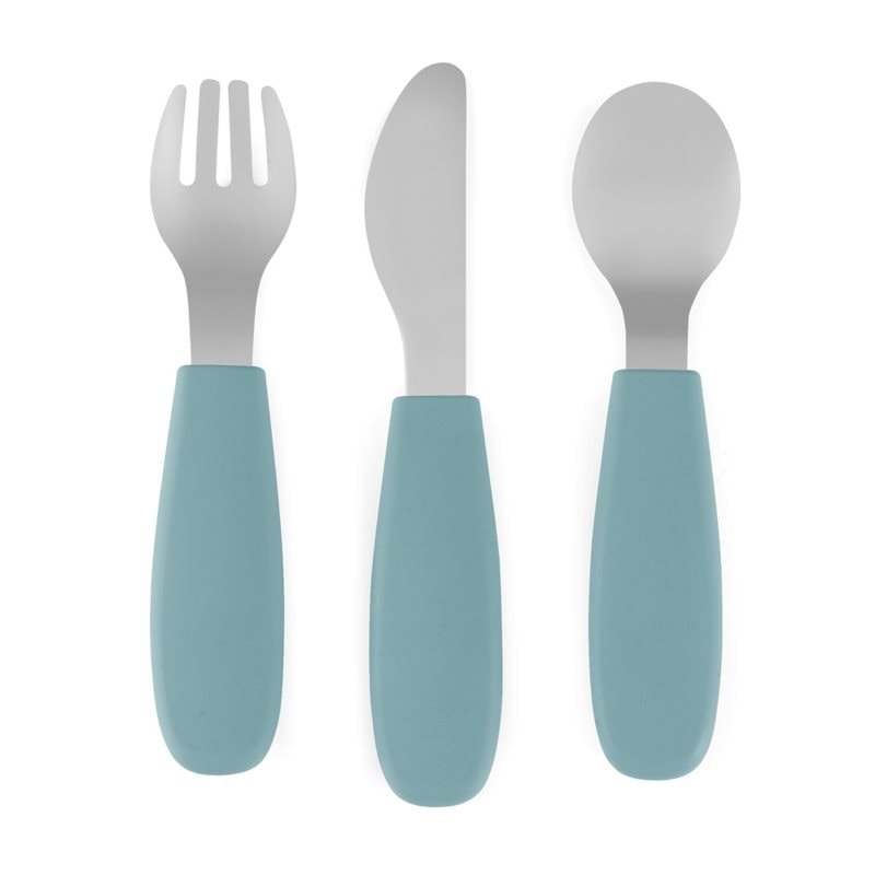 Petite & Mars Take & Match Stainless Steel Cutlery Set прибор за деца Frosted Sky 12m+ - За деца - Сравни цени от 1 магазин с безплатна доставка