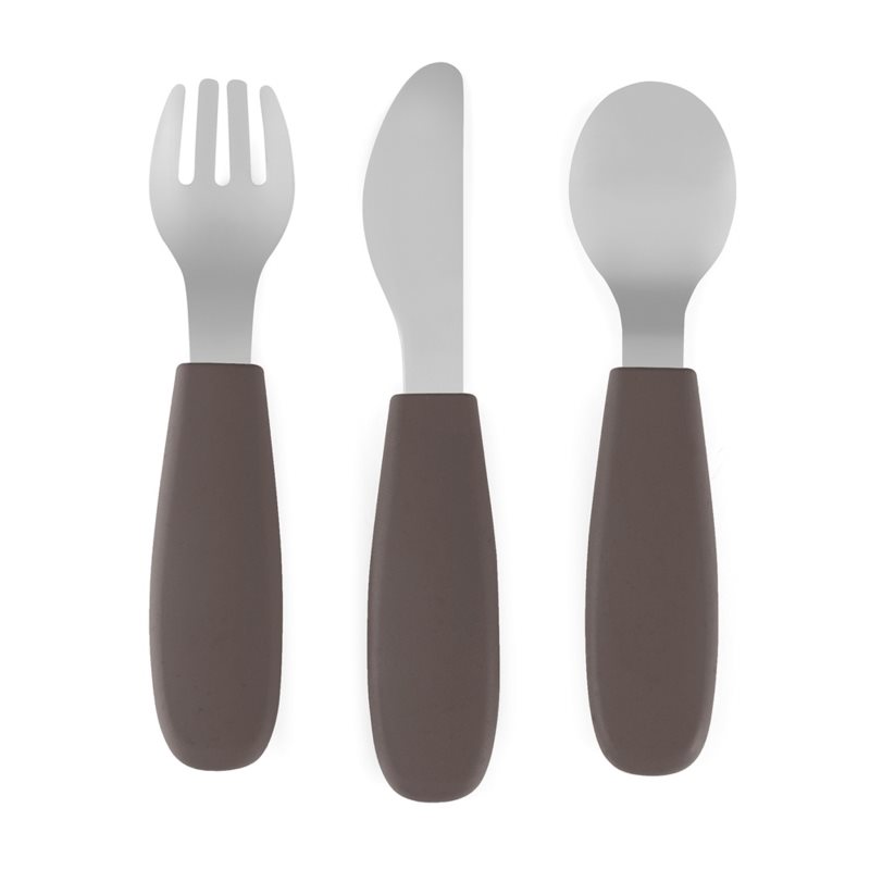 Petite & Mars Take & Match Stainless Steel Cutlery Set прибор за деца Bitter Cocoa 12m+ - За деца - Сравни цени от 1 магазин с безплатна доставка