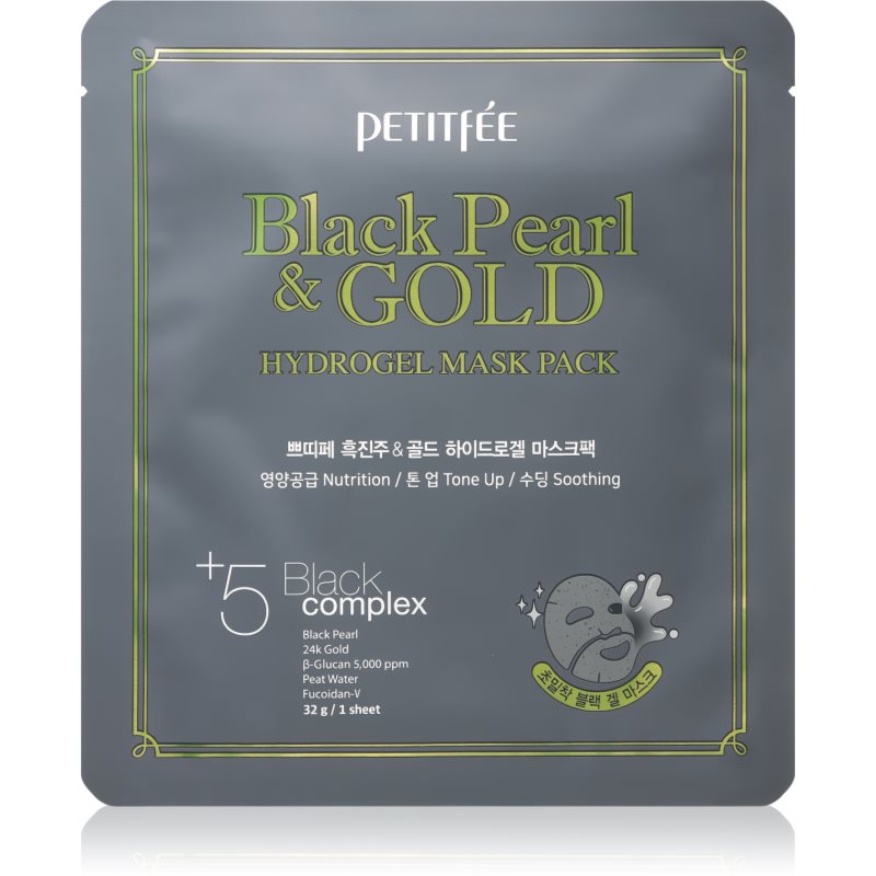 Petitfée Black Pearl & Gold интензивна хидрогелна маска с 24 каратово злато - Грижа за лице - Сравни цени от 1 магазин с безплатна доставка