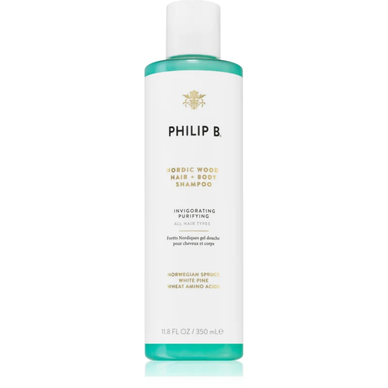 Philip B. White Label Nordic Wood почистващ шампоан за тяло и коса