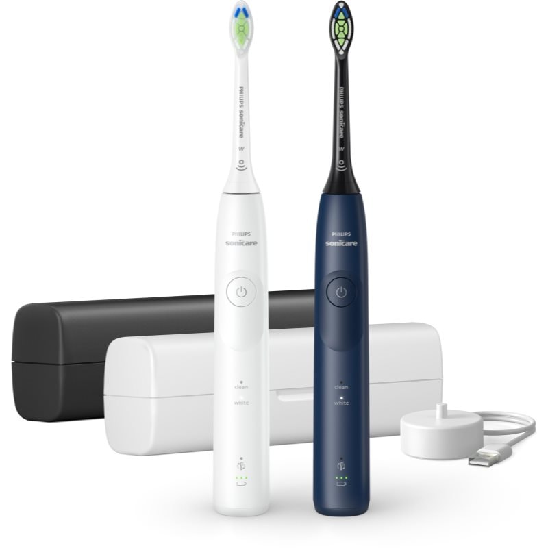Philips Sonicare 5500 HX7119/01 електрическа звукова четка за зъби, 2 тела Blue & White - Електроуред - Сравни цени от 1 магазин с безплатна доставка