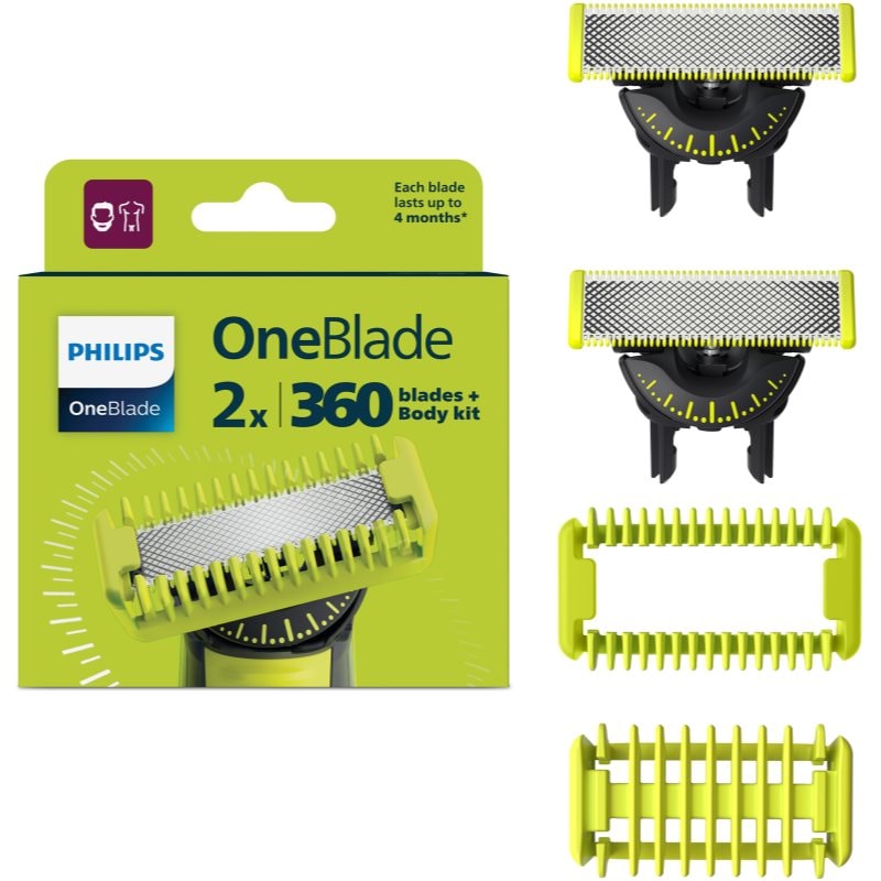 Philips OneBlade 360 QP624/50 Резервни остриета for Philips OneBlade 360 - Електроуред - Сравни цени от 1 магазин с безплатна доставка