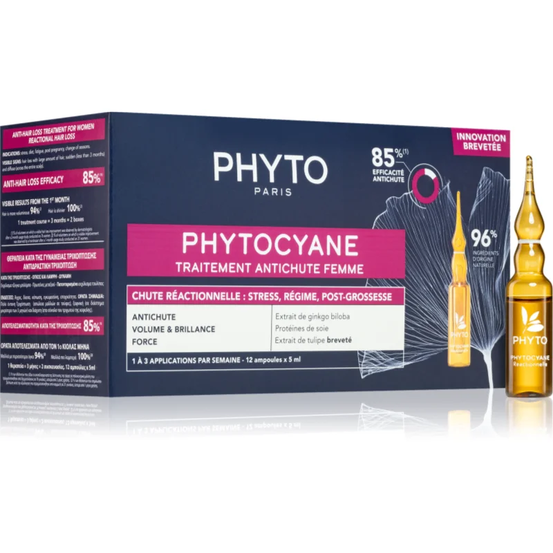 Phyto Phytocyane Women Treatment грижа за растеж на косата против косопад 12x - Грижа за коса - Сравни цени от 1 магазин с безплатна доставка