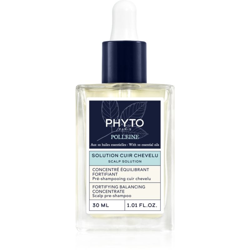 Phyto Polleine Fortifying Balancing Concentrate грижа за използване преди нанасянето на шампоан за мазна кожа на скалпа