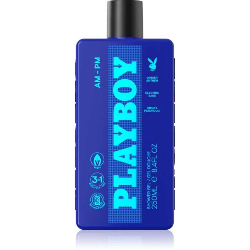 Playboy AM - PM душ гел 3 в 1 за мъже - Грижа за коса - Сравни цени от 1 магазин с безплатна доставка
