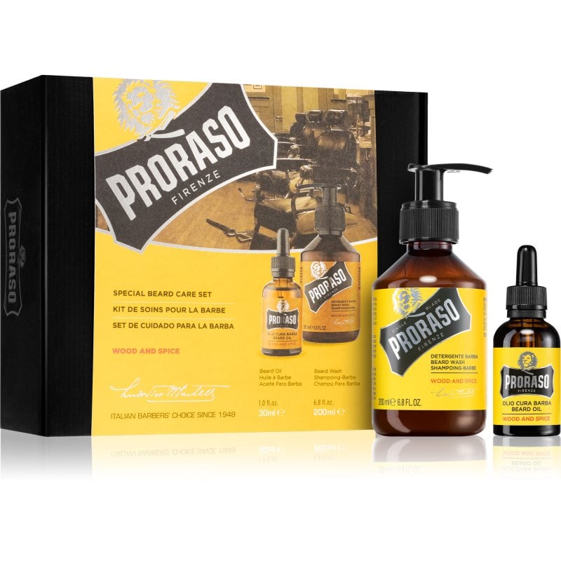 Proraso Set Beard Original подаръчен комплект за брадата за мъже Wood and Spice
